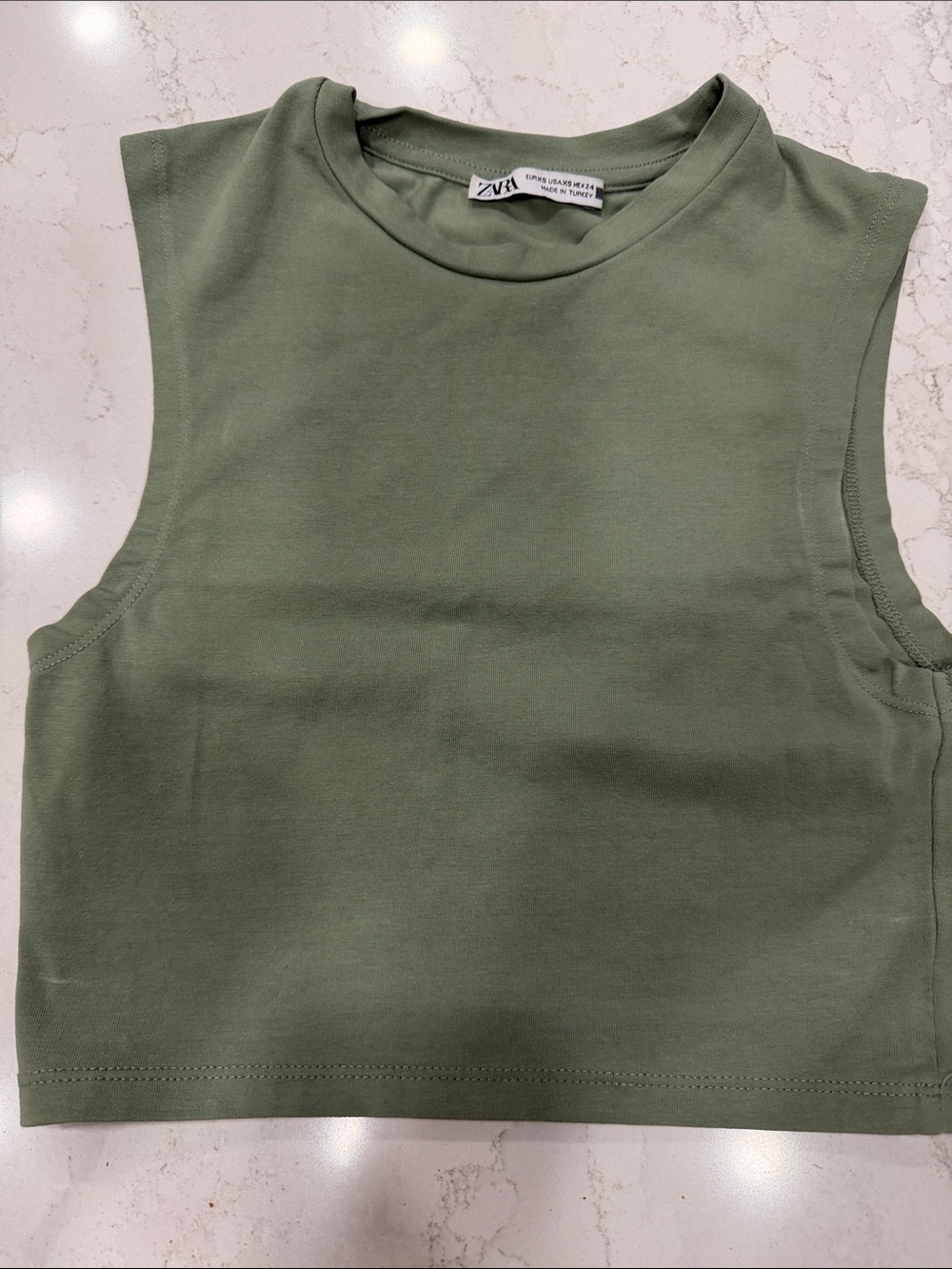 Zara Olive Green Crop Top